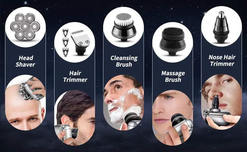 Waterproof Rechargeable Bald Head Shaver for Men